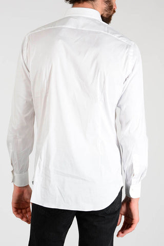 Camicia in Cotone Misto Con Collo Francese