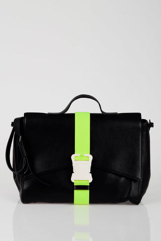 Borsa Top Handle in Pelle SAFETY BUCKLE con Tracolla Regolabile