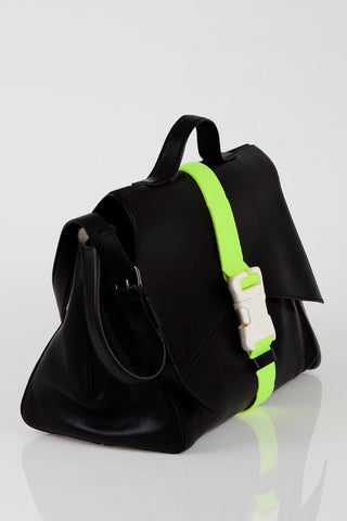 Borsa Top Handle in Pelle SAFETY BUCKLE con Tracolla Regolabile
