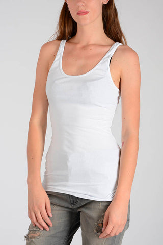 Top in Misto Cotone a Costine