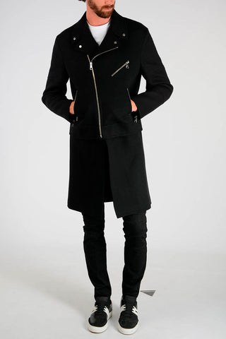 Wool blend Biker coat