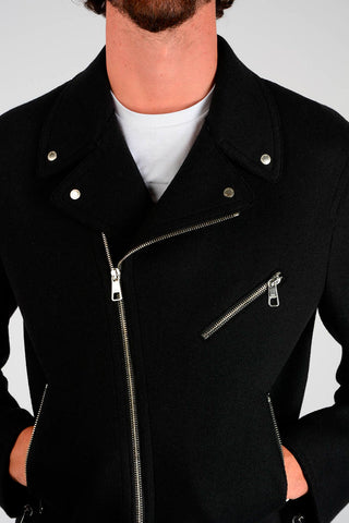 Wool blend Biker coat