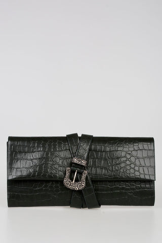 MM6 Printed Faux Leather Maxi Clutch