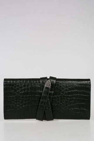 MM6 Printed Faux Leather Maxi Clutch