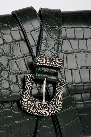 MM6 Printed Faux Leather Maxi Clutch