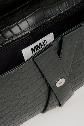 MM6 Printed Faux Leather Maxi Clutch