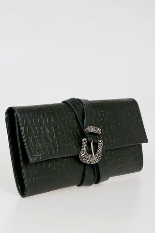 MM6 Printed Faux Leather Maxi Clutch