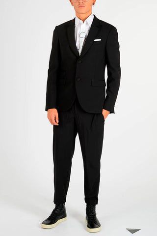 Virgin Wool Blend TUXEDO Blazer with Peak Lapel