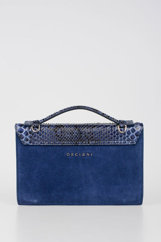 Suede Leather and Snake Hand Bag