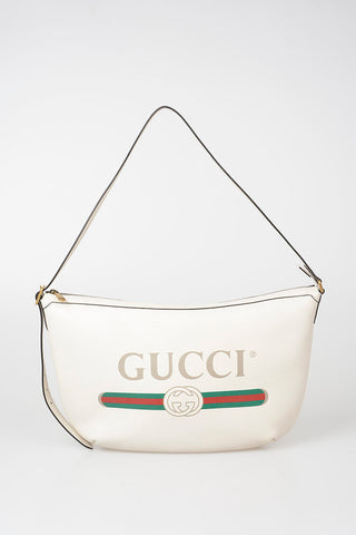 Textured Leather Shoulder Bag with Logo