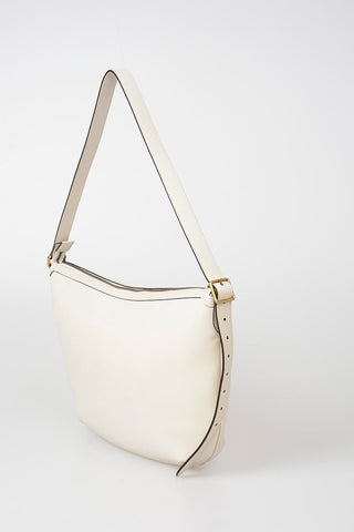 Textured Leather Shoulder Bag with Logo