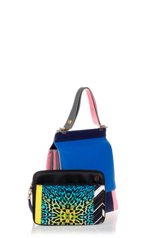 OPERA Borsa a Mano Blu/Rosso