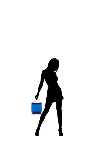 OPERA Borsa a Mano Blu/Rosso