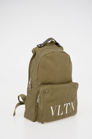 Canvas ROCKSTUD Backpack with VLTN Print