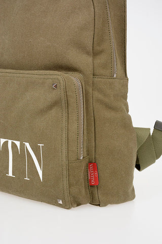 Canvas ROCKSTUD Backpack with VLTN Print