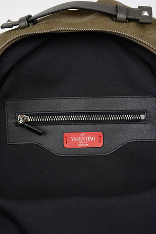 Canvas ROCKSTUD Backpack with VLTN Print