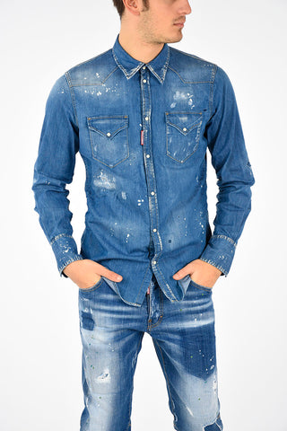 Distressed Jean Shirt