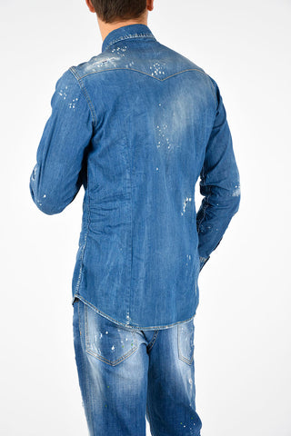 Distressed Jean Shirt