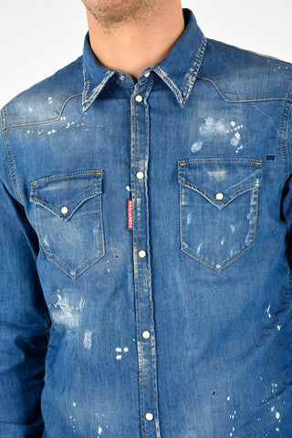 Distressed Jean Shirt
