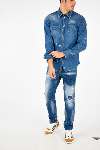 Distressed Jean Shirt