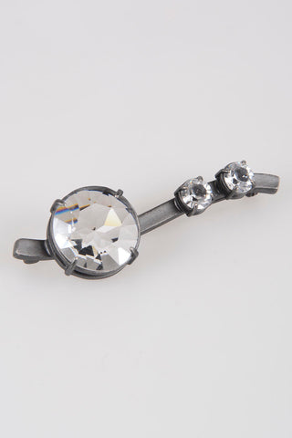 Metal Brooch with Crystals
