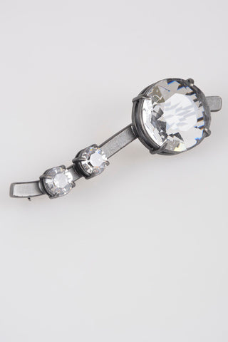 Metal Brooch with Crystals