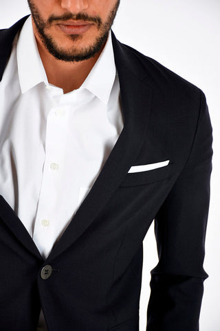 Wool Blend Tuxedo Blazer