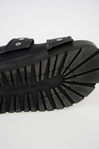 Platform Leather Slides with Studs 5cm