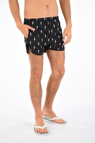 Thunder Printed Shorts Swimsuit