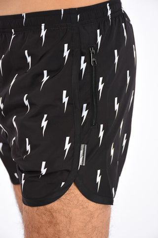 Thunder Printed Shorts Swimsuit
