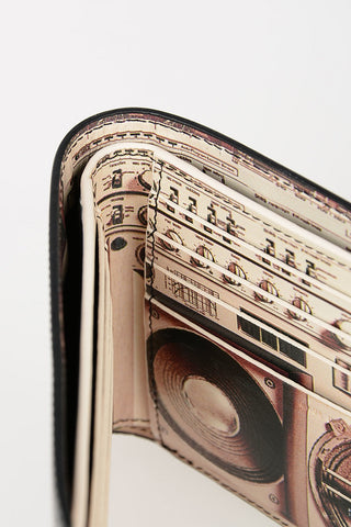 Leather Wallet with Inner Print