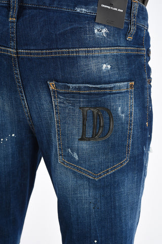 Stretch Denim CROPPED FLARE Jeans 20cm