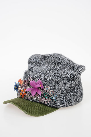 Baseball Hat with Jewels Details 