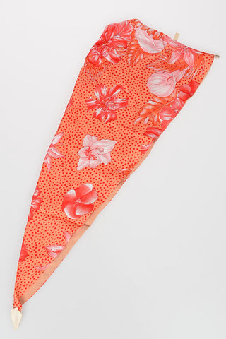 Reversible Silk ORANGE LILY Turban