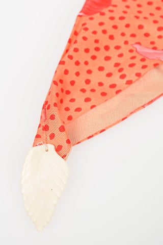 Reversible Silk ORANGE LILY Turban