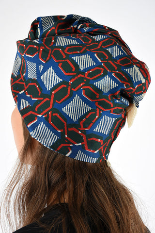 Turbante In Seta A Fantasia Double Face
