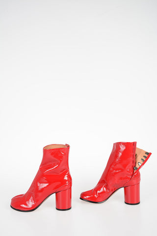 MM22 8cm Patent Leather TABI Ankle Boots