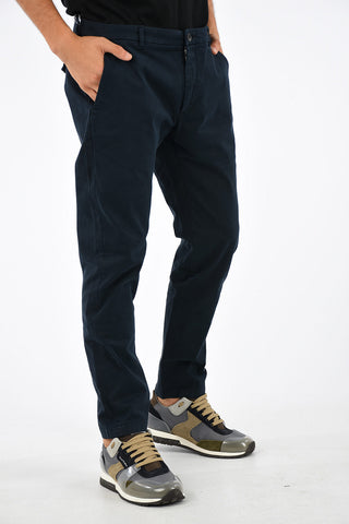 Stretch Cotton Pants with Belt Loops