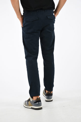 Stretch Cotton Pants with Belt Loops