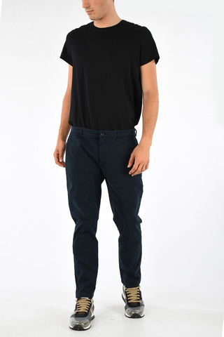 Stretch Cotton Pants with Belt Loops