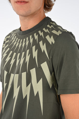 T-shirt con Stampa Fulmini