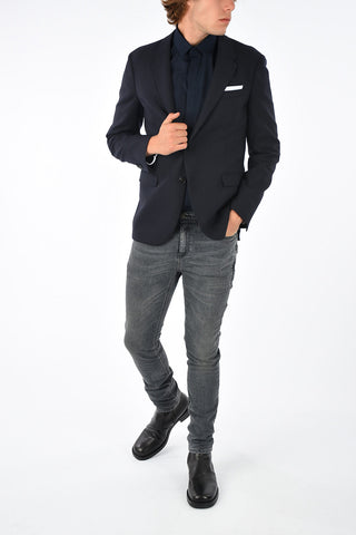 Virgin Wool Blend Slim Fit Blazer