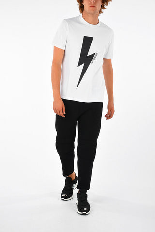Round Neck LEATHER BOLT T-shirt