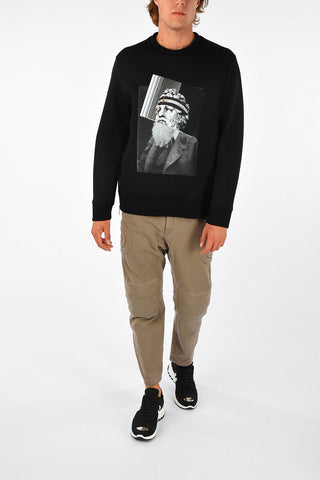 Printed PHILOSOPHER POSEIDON Sweatshirt with Side Zip