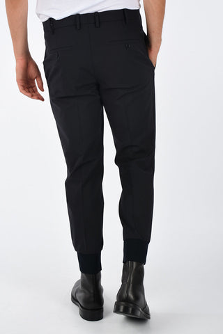 Chino TAILORED Pants with Ribbed Ankle Cuffs