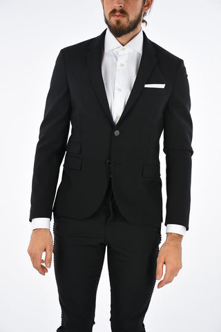 Virgin Wool Blend SB RIB COLLAR Blazer 