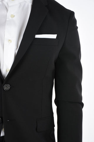 Virgin Wool Blend SB RIB COLLAR Blazer 