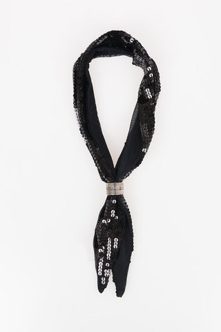 Foulard con Paillettes 80x9cm