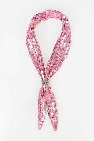 80x9cm Sequined Ring-Bandana