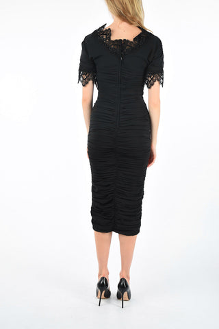 Wrinkled Dress with Laced Details
